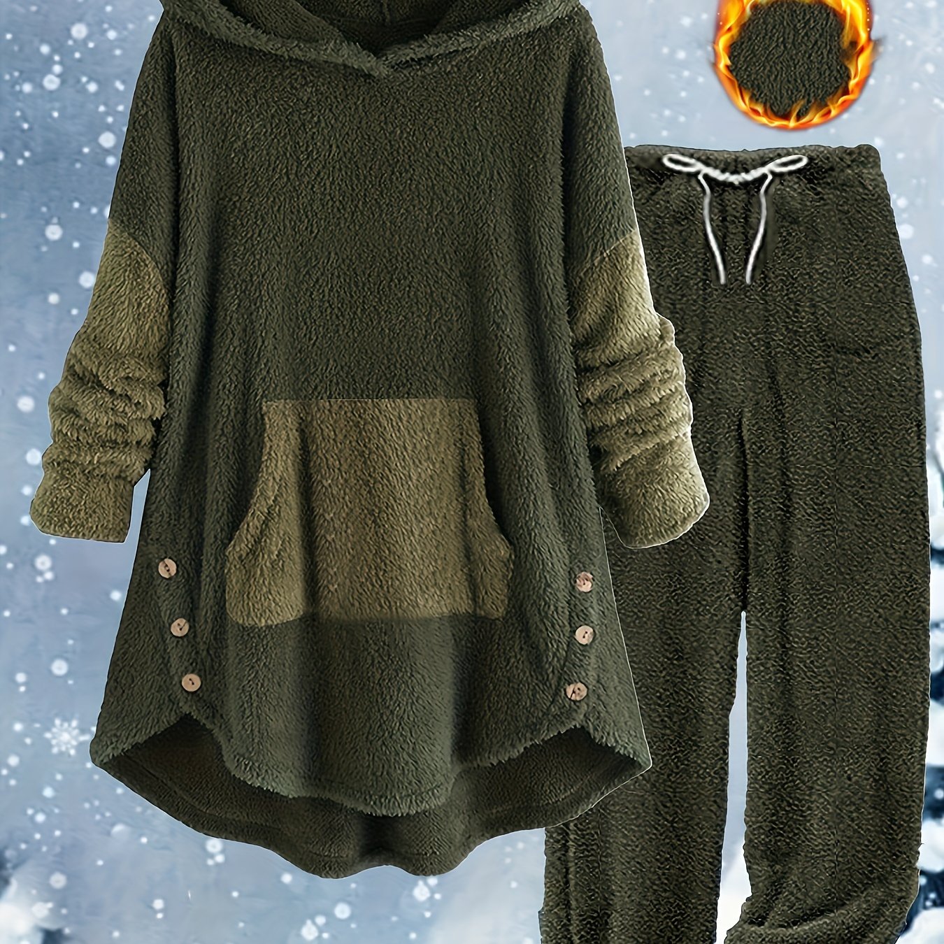 Women's Plus Size Fall & Winter Pants Set