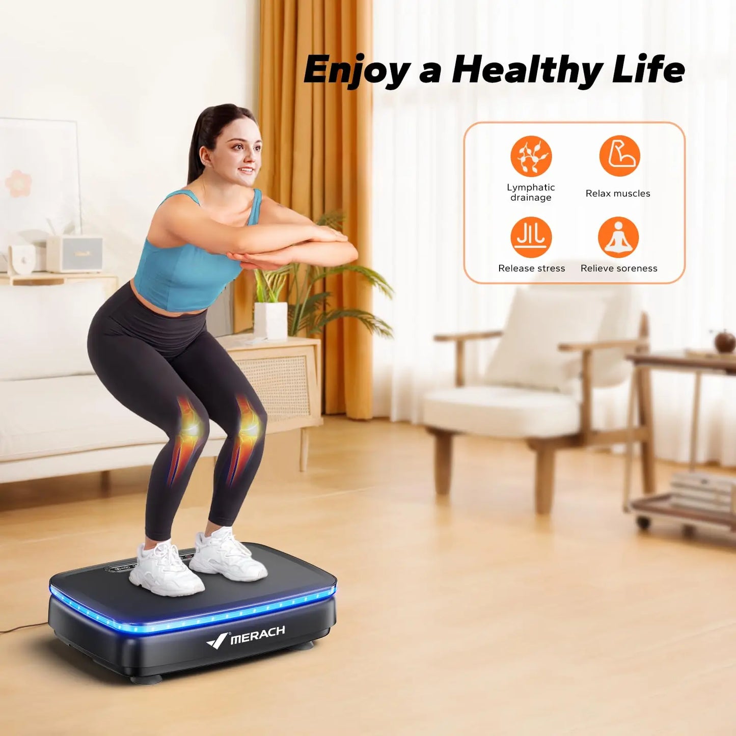 Vibration Plate Exercise Machine with Lymphatic Drainage