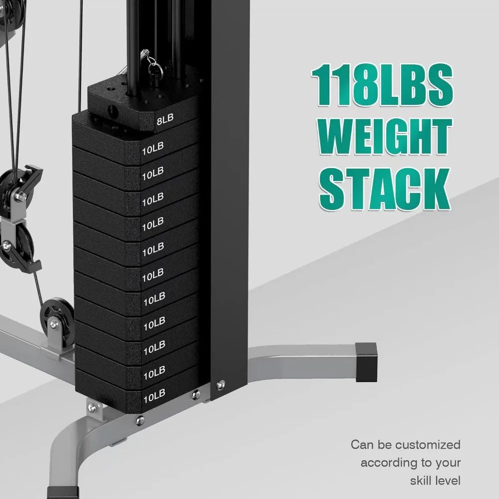 Multifunctional Workout Station, Pulley System, Full Body Training