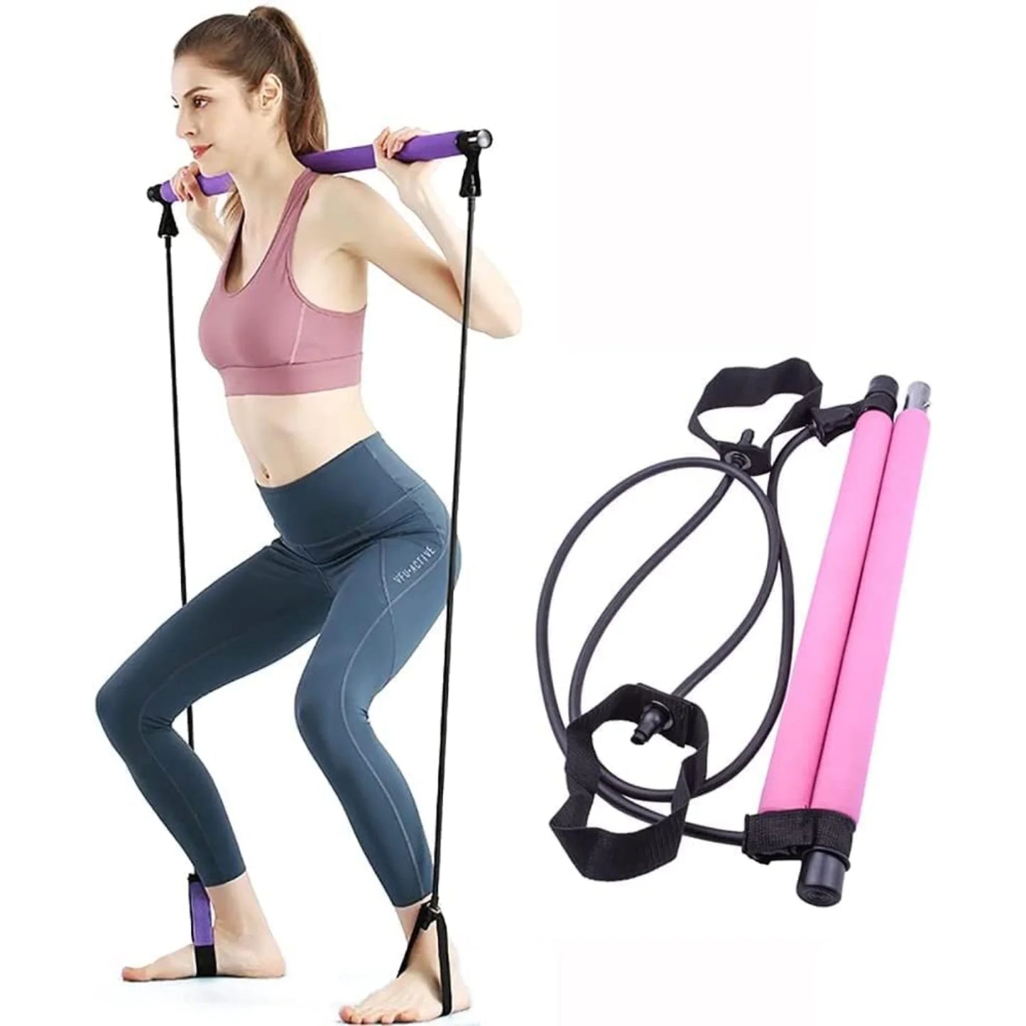 Yoga Pilates with Adjustable Length Resistance