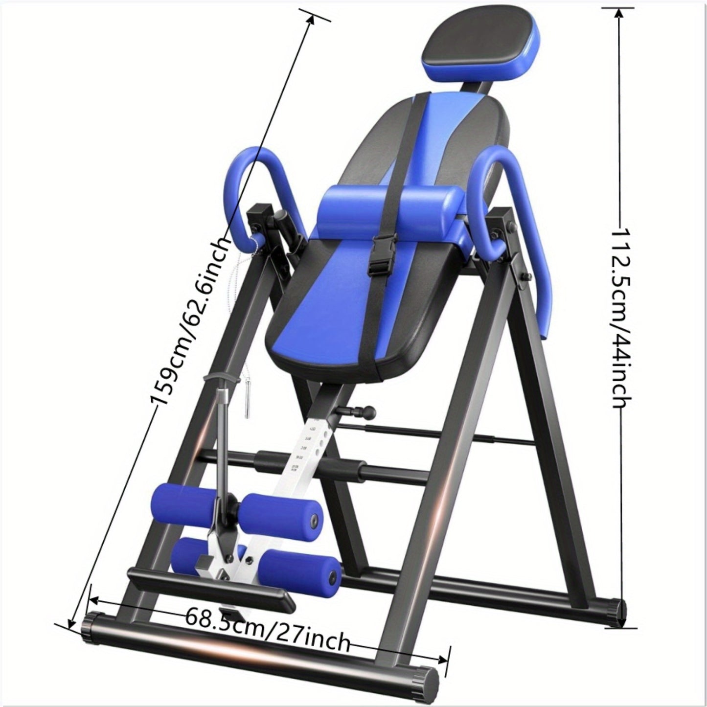 1pc Stainless Steel Gravity Inversion Table, Foldable