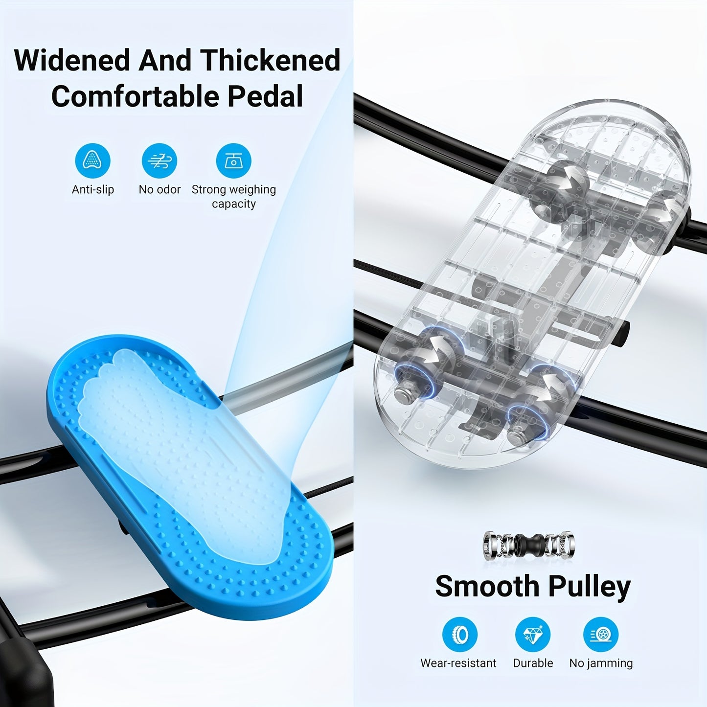 Simulated Ski Trainer, Adjustable Height