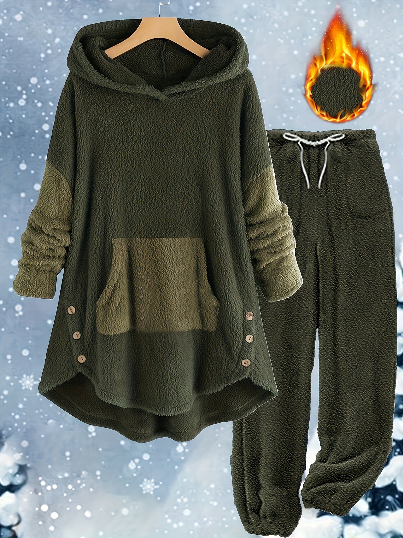 Women's Plus Size Fall & Winter Pants Set