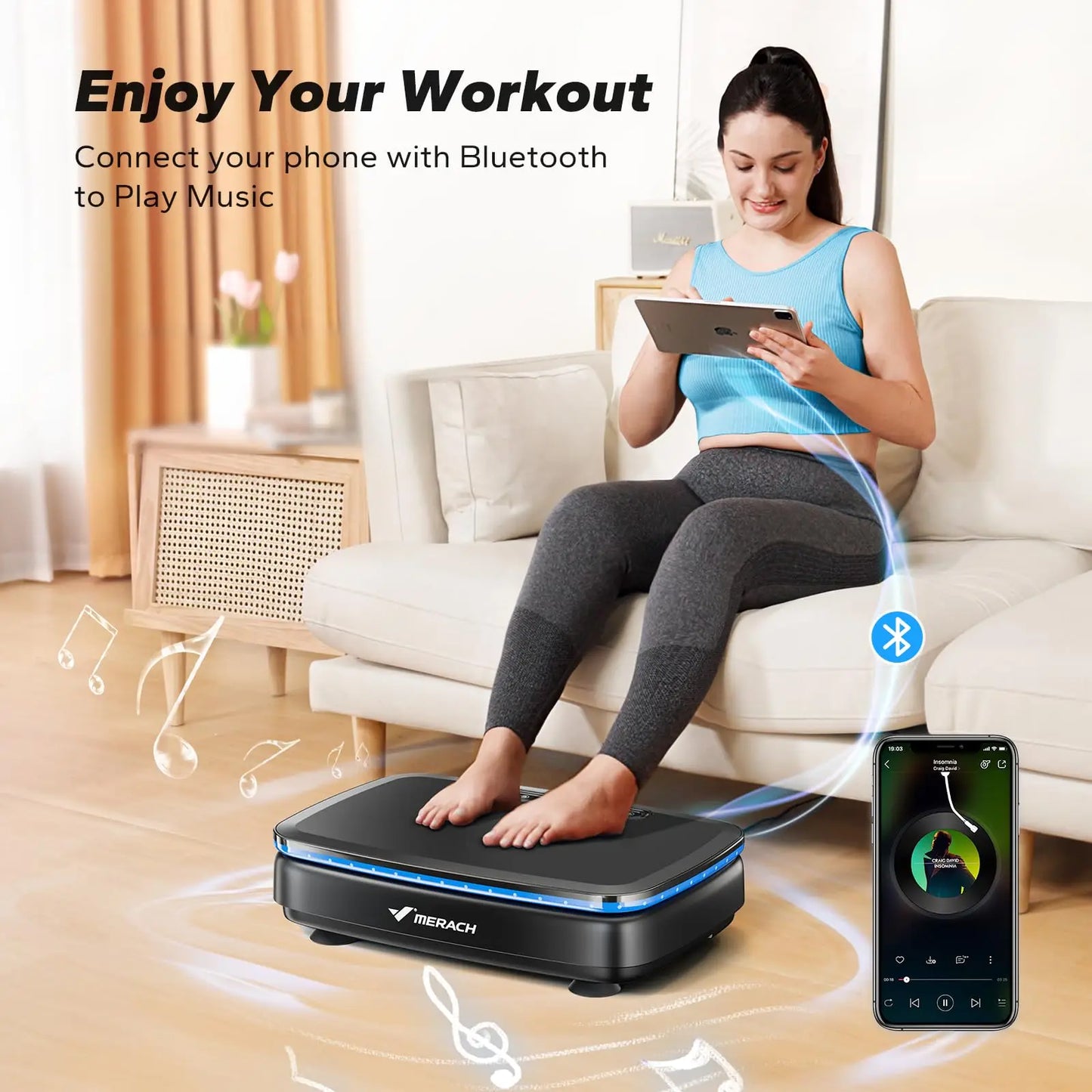 Vibration Plate Exercise Machine with Lymphatic Drainage
