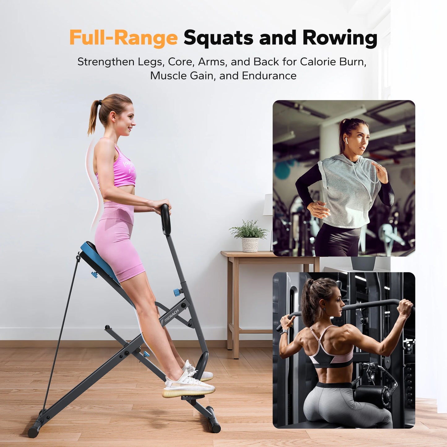 Squat Machine 2in1 Foldable Exercise Equipment Glute Trainer