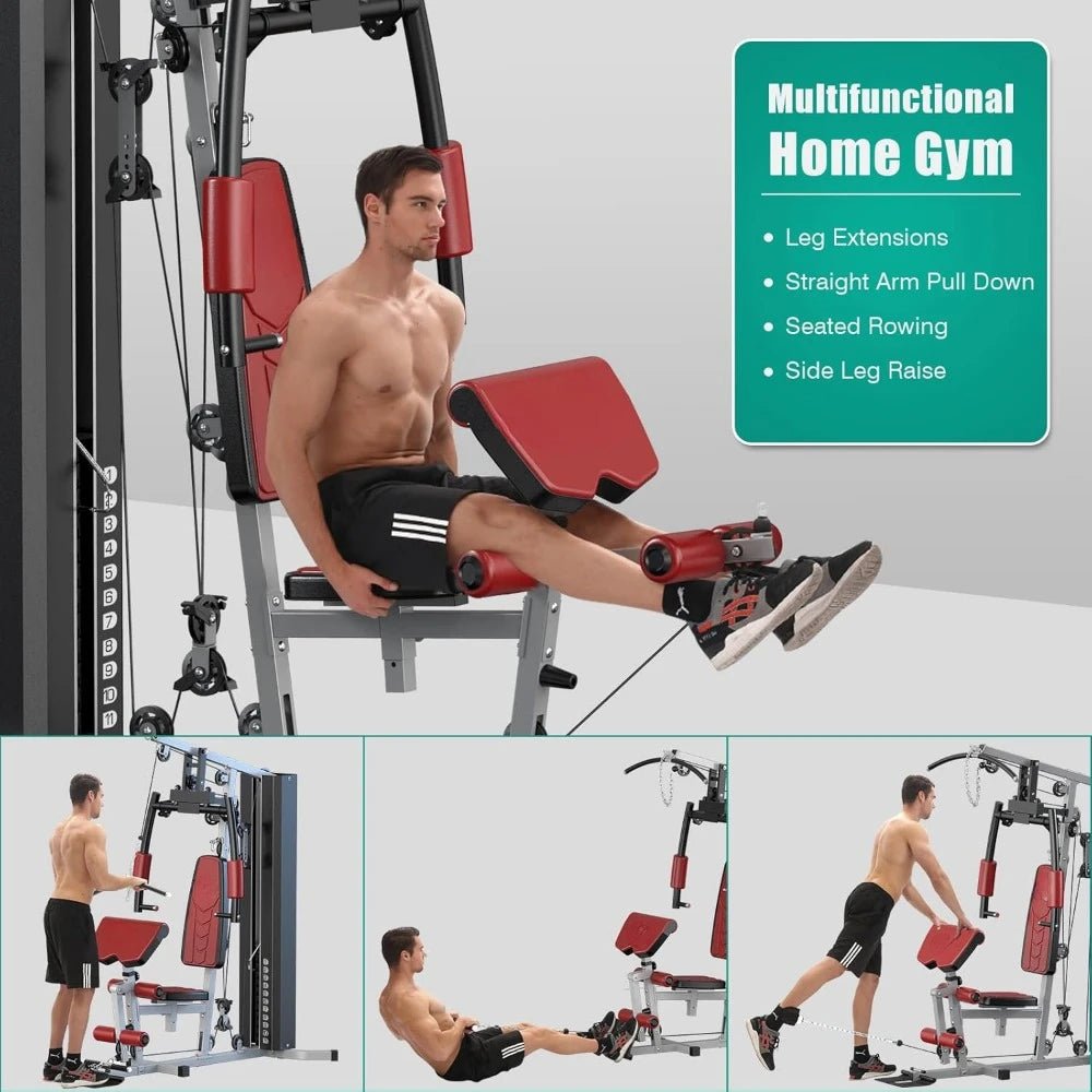 Multifunctional Workout Station, Pulley System, Full Body Training