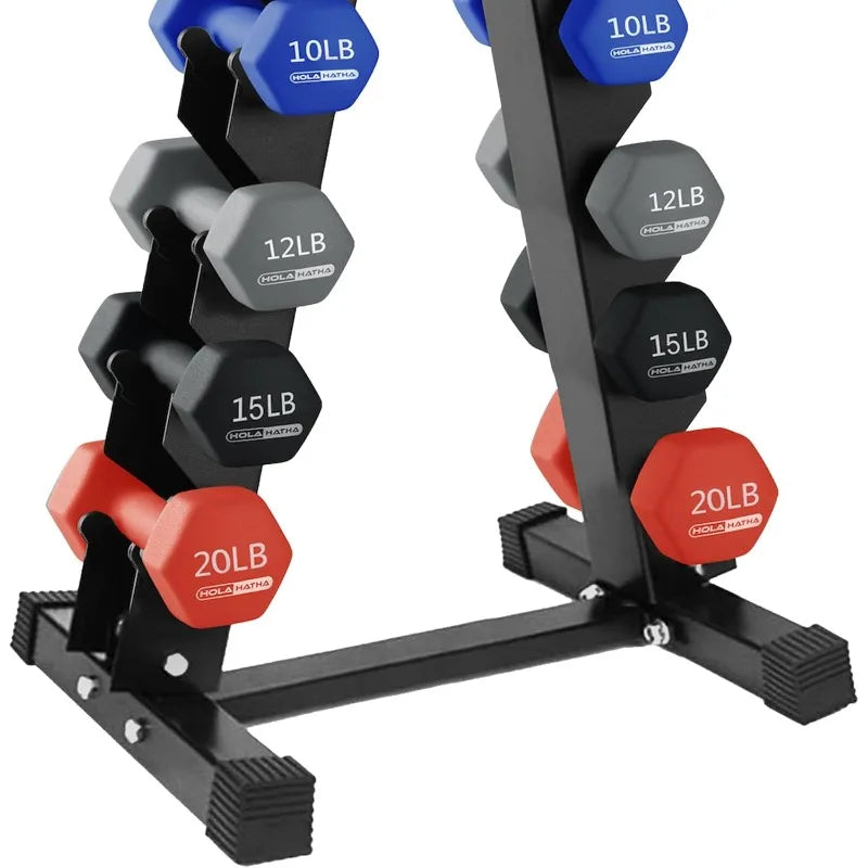 Dumbbell Free Hand Weight Set with Rack