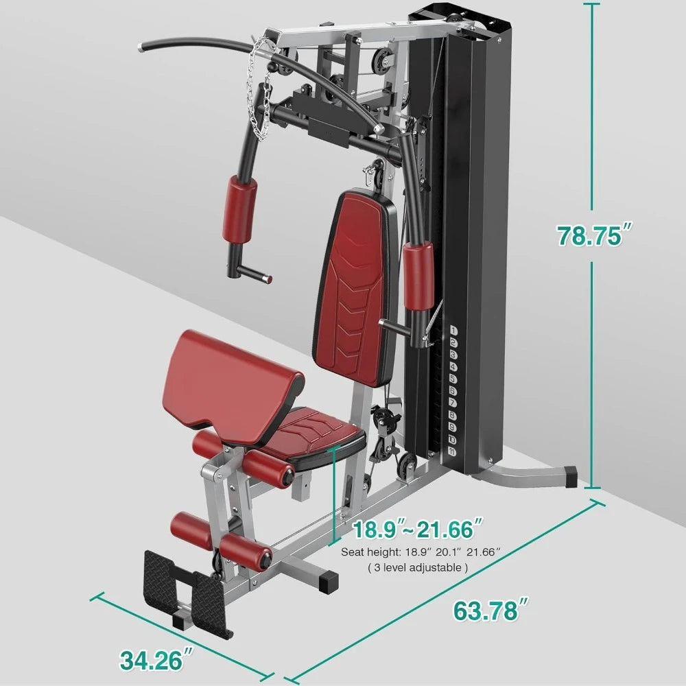 Multifunctional Workout Station, Pulley System, Full Body Training