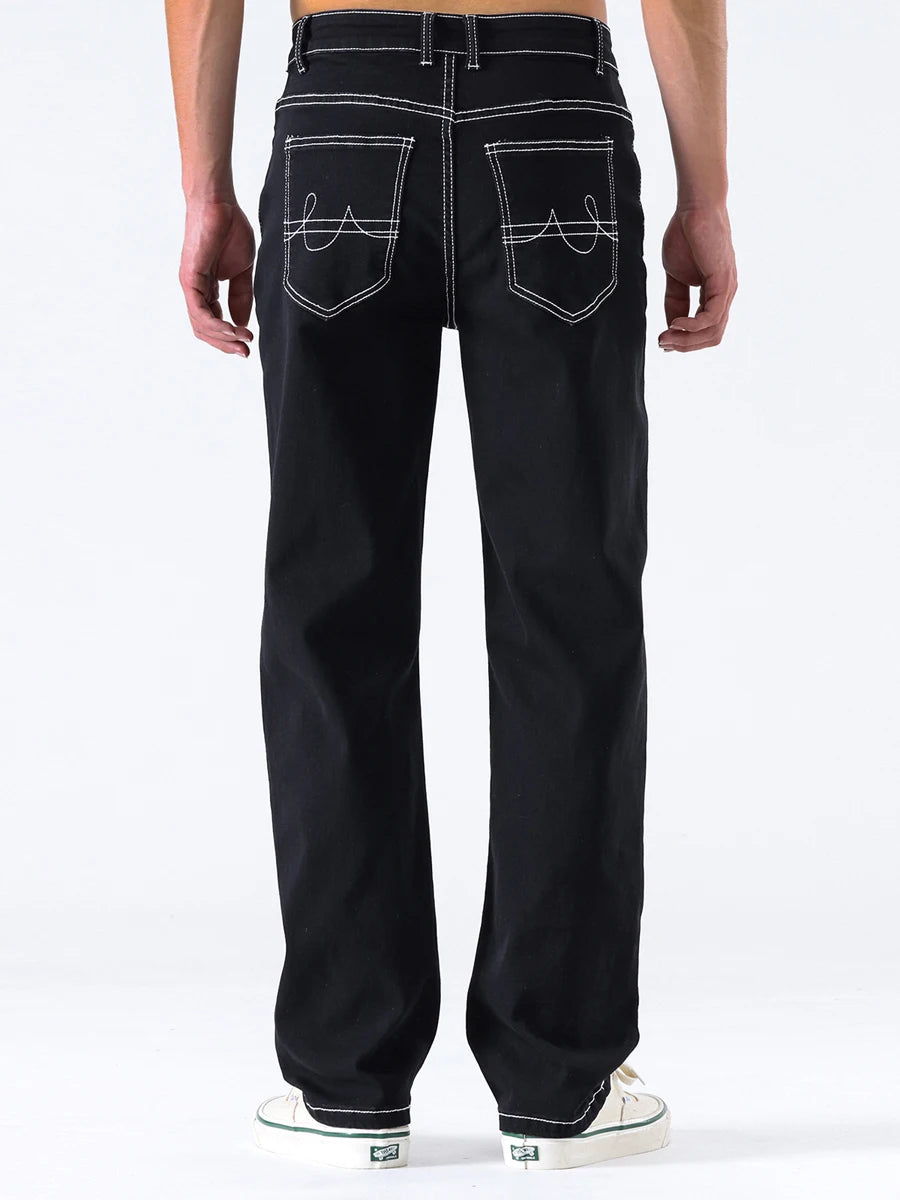 Men's Vintage  Jeans Denim Ripped Holes, Frayed Hem