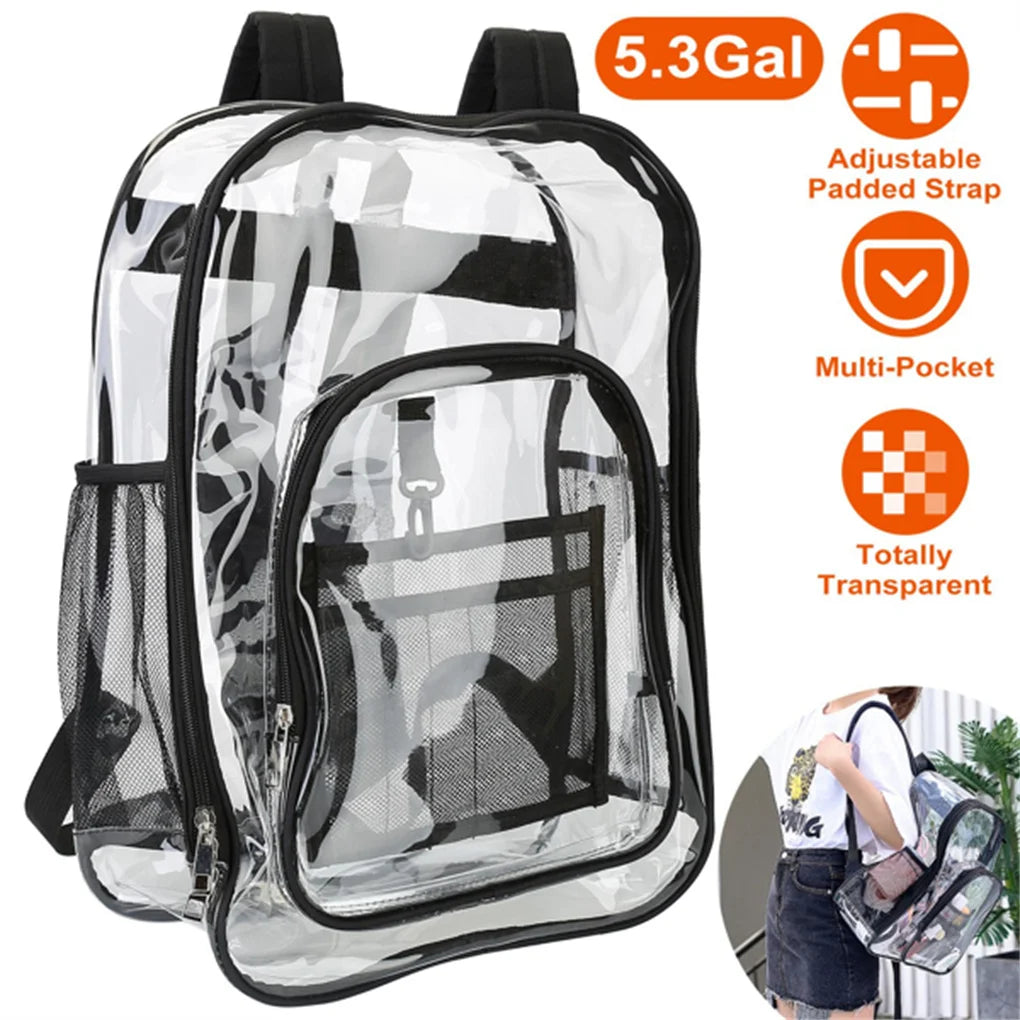 Large Clear Backpack For School Bookbag