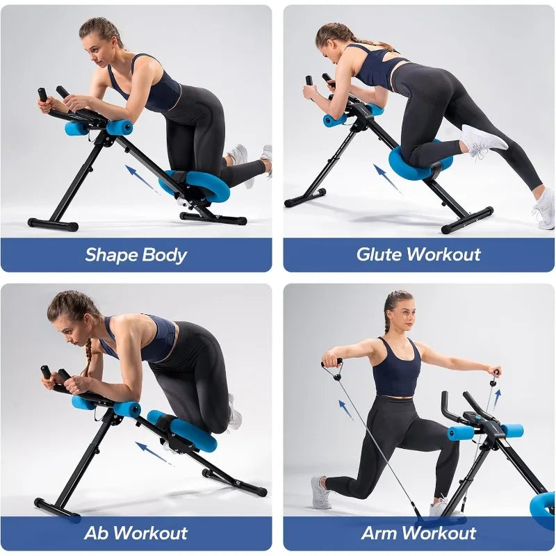 Adjustable Ab Trainer Machine for  Home Gym, Foldable