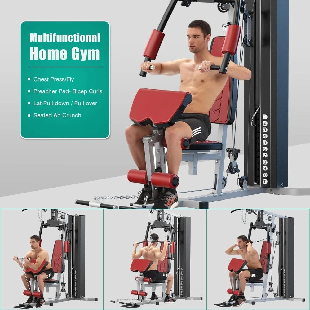 Multifunctional Workout Station, Pulley System, Full Body Training