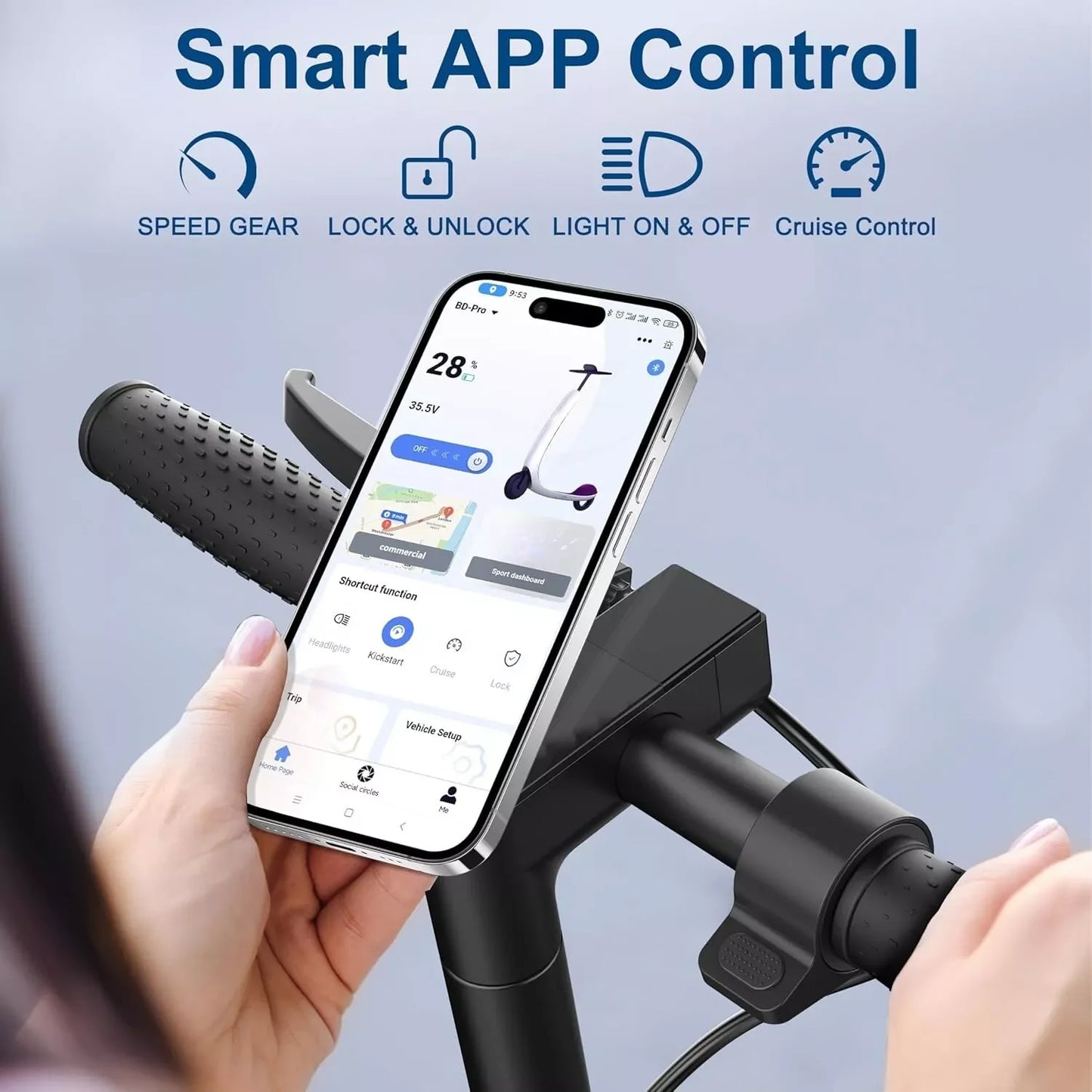 LP60 Electric Scooter with Smart Control and Folding Design
