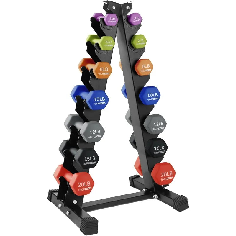 Dumbbell Free Hand Weight Set with Rack