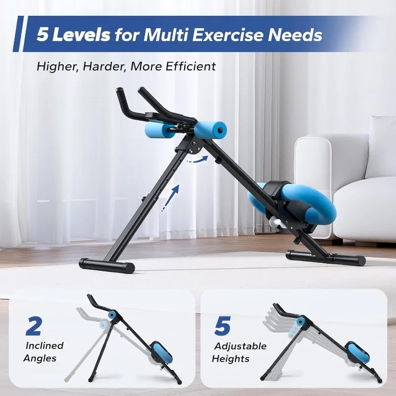 Adjustable Ab Trainer Machine for  Home Gym, Foldable