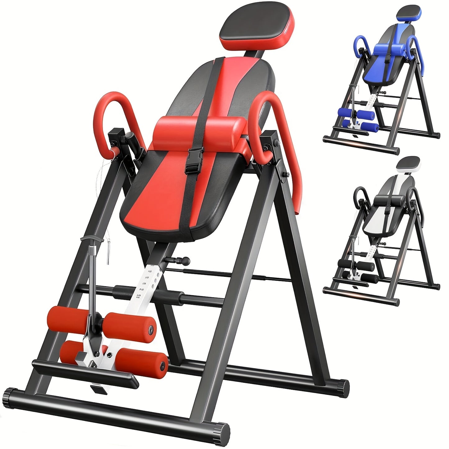 1pc Stainless Steel Gravity Inversion Table, Foldable