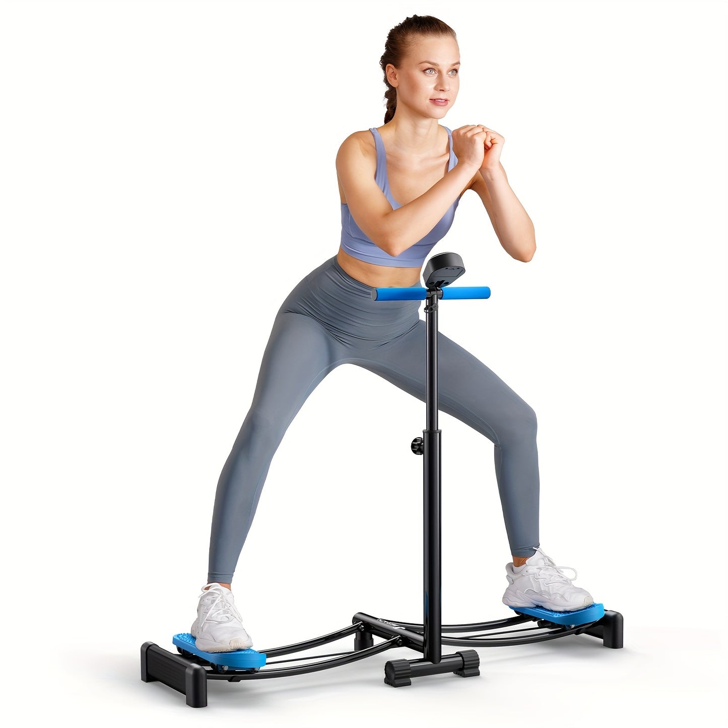Simulated Ski Trainer, Adjustable Height
