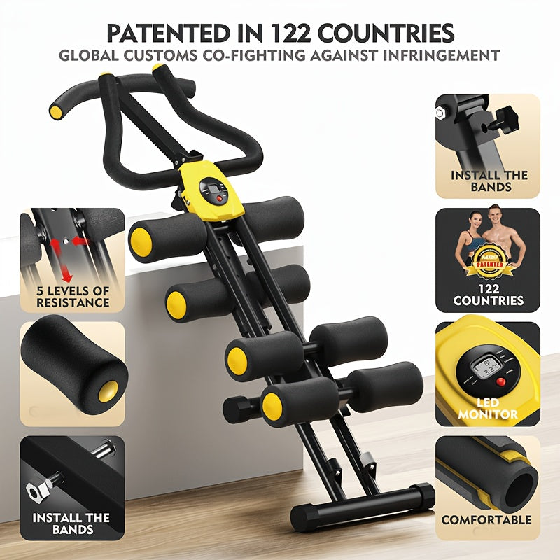 Red Iron,  Adjustable Full Body Workout Machine - Core Strength & Ab Trainer